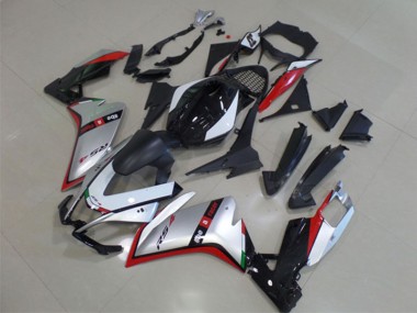 Aprilia RS4 50 125 11-18 Motorrad Vollverkleidung - Schwarz Silber Rot