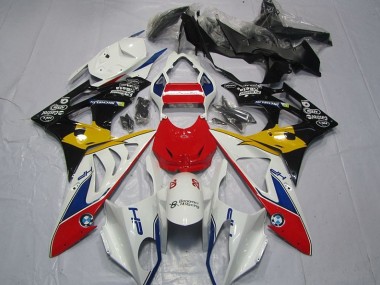 BMW S1000RR 09-14 Motorrad Verkleidungen - Rot Weiß Gelb