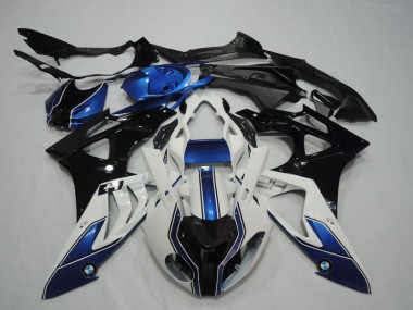BMW S1000RR 09-14 Motorrad Verkleidungen - Schwarz Weiß Blau