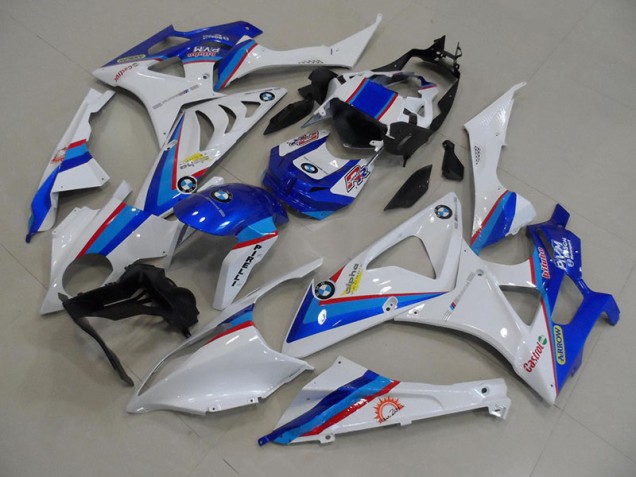 BMW S1000RR 09-14 Motorrad Vollverkleidung - Blau Weiß BMW S1000RR 09-14 Motorrad Vollverkleidung - Blau Weiß