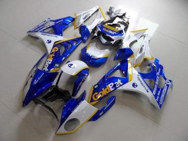 BMW S1000RR 09-14 Motorrad Vollverkleidung - Blau Weiße GoldBet