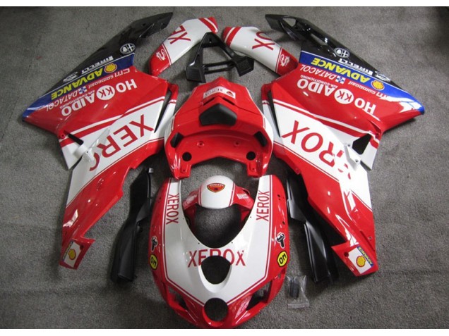 Ducati 749 05-06 Motorrad Verkleidungen - Rot Weiß Xerox Ducati 749 05-06 Motorrad Verkleidungen - Rot Weiß Xerox