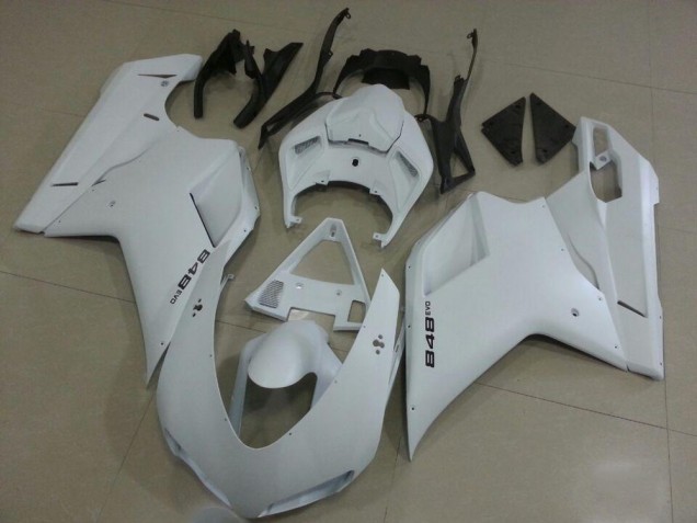 Ducati 848 1098 1198 07-14 Motorrad Verkleidungen - MattWeiß Ducati 848 1098 1198 07-14 Motorrad Verkleidungen - MattWeiß