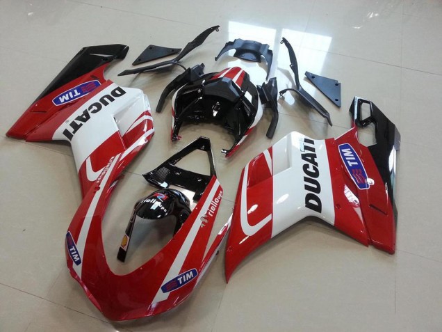 Ducati 848 1098 1198 07-14 Motorrad Verkleidungen & Plastik - Rot Weiß Ducati 848 1098 1198 07-14 Motorrad Verkleidungen & Plastik - Rot Weiß