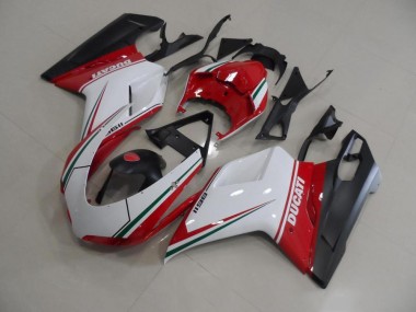 Ducati 848 1098 1198 07-14 Motorrad Vollverkleidung - Rot Weiß