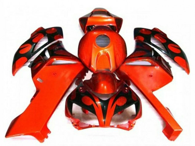 Honda CBR 1000 RR 04-05 Motorrad Verkleidung - Orange Schwarz Honda CBR 1000 RR 04-05 Motorrad Verkleidung - Orange Schwarz