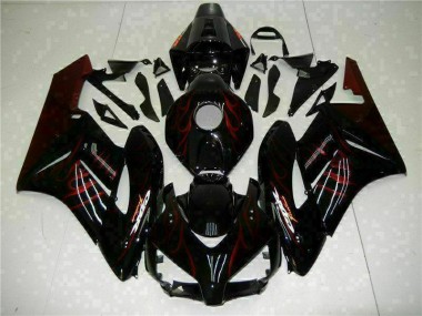 Honda CBR 1000 RR 04-05 Motorrad Verkleidungen - Rot Flamme Schwarz