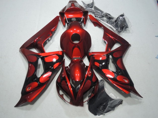 Honda CBR 1000 RR 06-07 Motorrad Verkleidung - Rot Schwarz Honda CBR 1000 RR 06-07 Motorrad Verkleidung - Rot Schwarz