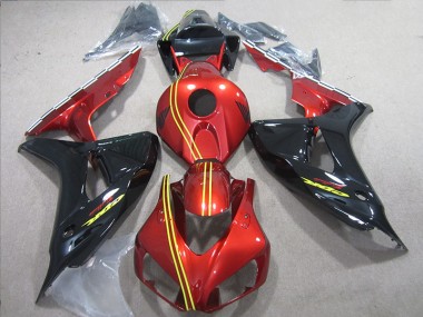 Honda CBR 1000 RR 06-07 Motorrad Verkleidung - Schwarz Rot Gelb
