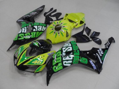 Honda CBR 1000 RR 06-07 Motorrad Verkleidungen - Gelb Grün Rossi