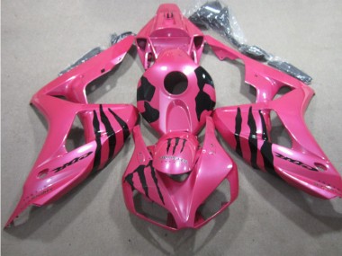 Honda CBR 1000 RR 06-07 Motorrad Verkleidungen - Rosa Schwarz Monster