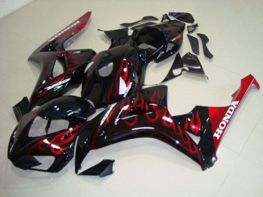 Honda CBR 1000 RR 06-07 Motorrad Verkleidungen - Rot Flamme