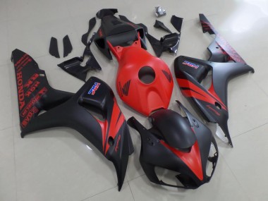 Honda CBR 1000 RR 06-07 Motorrad Verkleidungen - Rot und Matt Schwarz