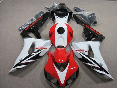Honda CBR 1000 RR 06-07 Motorrad Verkleidungen - Schwarz Weiß Rot Fireblade