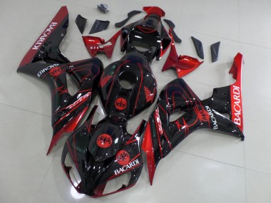 Honda CBR 1000 RR 06-07 Motorrad Verkleidungen - Schwarzer Bacardi