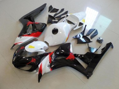 Honda CBR 1000 RR 06-07 Motorrad Verkleidungen - Weiß Schwarz mit Kein Aufkleber