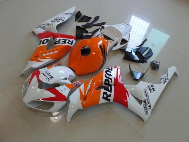 Honda CBR 1000 RR 06-07 Motorrad Verkleidungen - Weiß Und Orange Repsol