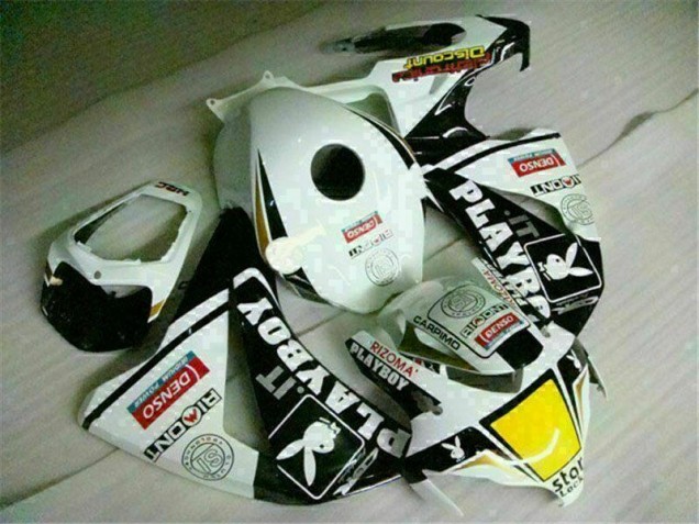 Honda CBR 1000 RR 08-11 Motorrad Verkleidung - Weiß Schwarz Playboy Honda CBR 1000 RR 08-11 Motorrad Verkleidung - Weiß Schwarz Playboy