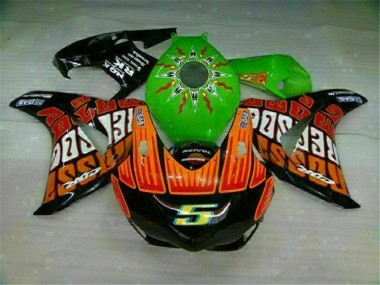 Honda CBR 1000 RR 08-11 Motorrad Verkleidungen - Grün Orange