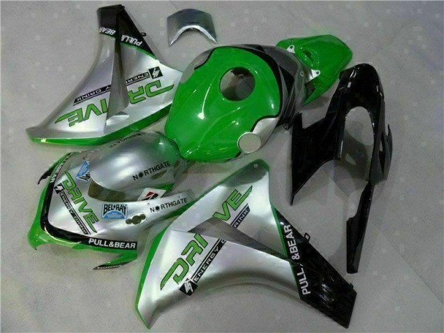Honda CBR 1000 RR 08-11 Motorrad Verkleidungen - Grün Silber Honda CBR 1000 RR 08-11 Motorrad Verkleidungen - Grün Silber