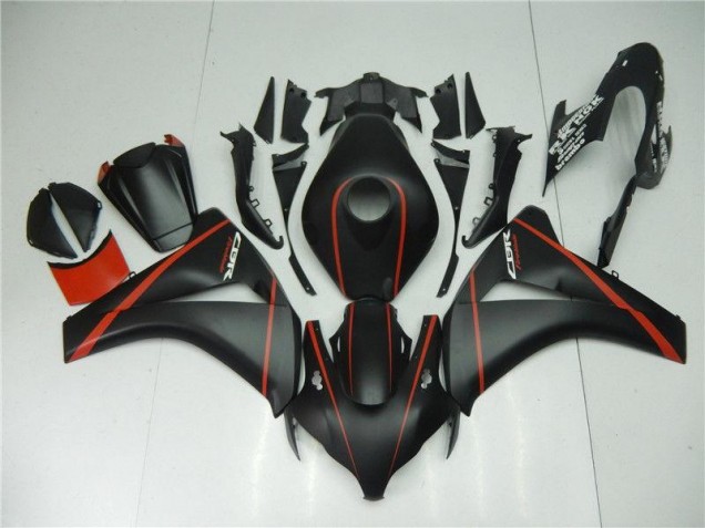 Honda CBR 1000 RR 08-11 Motorrad Verkleidungen - Matt Schwarz Rot Honda CBR 1000 RR 08-11 Motorrad Verkleidungen - Matt Schwarz Rot