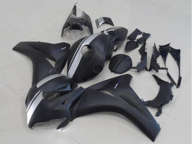 Honda CBR 1000 RR 08-11 Motorrad Verkleidungen - Matt Schwarz und Silber Honda CBR 1000 RR 08-11 Motorrad Verkleidungen - Matt Schwarz und Silber