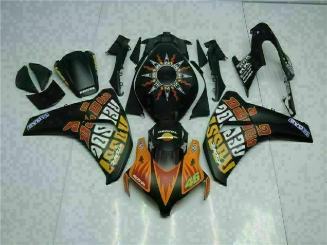 Honda CBR 1000 RR 08-11 Motorrad Verkleidungen - Orange Schwarz Honda CBR 1000 RR 08-11 Motorrad Verkleidungen - Orange Schwarz
