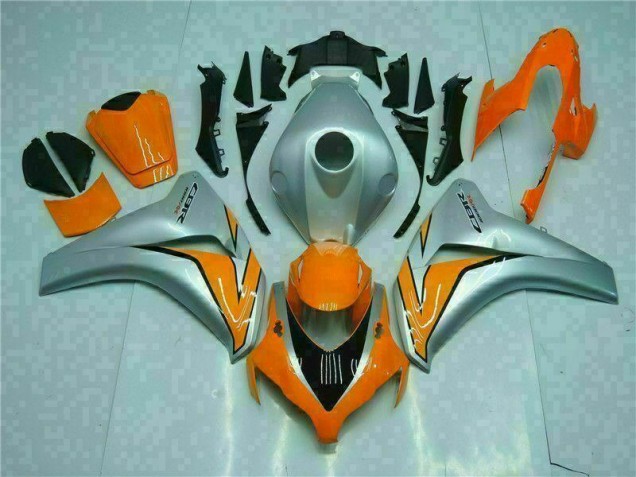 Honda CBR 1000 RR 08-11 Motorrad Verkleidungen - Orange Silber Honda CBR 1000 RR 08-11 Motorrad Verkleidungen - Orange Silber