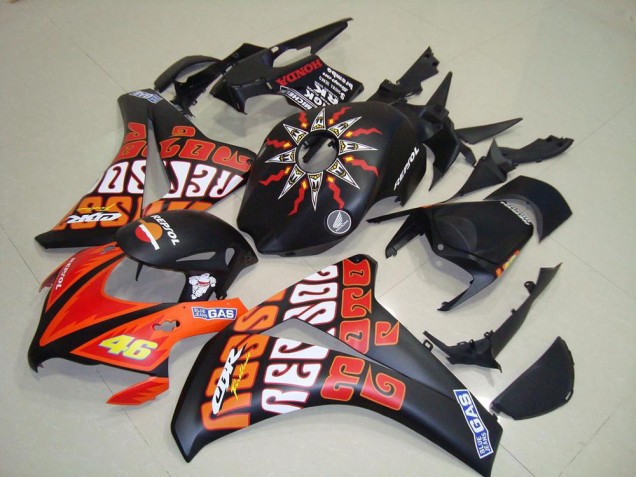 Honda CBR 1000 RR 08-11 Motorrad Verkleidungen - Rossi Matt Schwarz Honda CBR 1000 RR 08-11 Motorrad Verkleidungen - Rossi Matt Schwarz