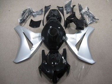Honda CBR 1000 RR 08-11 Motorrad Verkleidungen - Schwarz Silber Feuerklinge