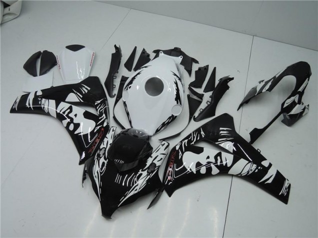 Honda CBR 1000 RR 08-11 Motorrad Verkleidungen - Schwarz Weiß Honda CBR 1000 RR 08-11 Motorrad Verkleidungen - Schwarz Weiß