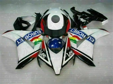 Honda CBR 1000 RR 08-11 Motorrad Verkleidungen - Weiß Blau Rot Eurobet Lee