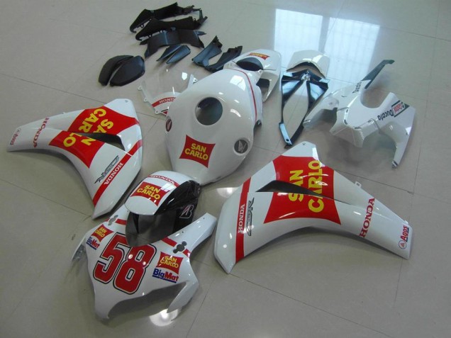 Honda CBR 1000 RR 08-11 Motorrad Verkleidungen - Weiß San Carlo Honda CBR 1000 RR 08-11 Motorrad Verkleidungen - Weiß San Carlo