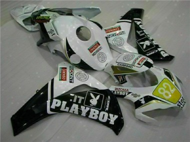 Honda CBR 1000 RR 08-11 Motorrad Verkleidungen - Weiß Schwarz Playboy