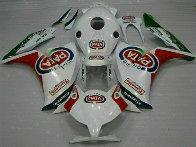 Honda CBR 1000 RR 12-16 Motorrad Verkleidung - Rot Weiß PATA Honda CBR 1000 RR 12-16 Motorrad Verkleidung - Rot Weiß PATA