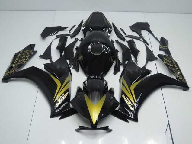 Honda CBR 1000 RR 12-16 Motorrad Verkleidungen - Glänzend Schwarz und Gold Honda CBR 1000 RR 12-16 Motorrad Verkleidungen - Glänzend Schwarz und Gold