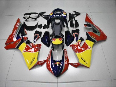 Honda CBR 1000 RR 17-23 Motorrad Verkleidungen - Blau Gelb Rot Rot Bull