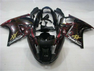 Honda CBR 1100 XX 96-07 Motorrad Verkleidungen - Rot Flamme