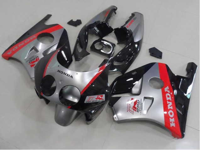 Honda CBR 250 RR MC22 91-98 Motorrad Verkleidungen - Silber Schwarz Rot Honda CBR 250 RR MC22 91-98 Motorrad Verkleidungen - Silber Schwarz Rot
