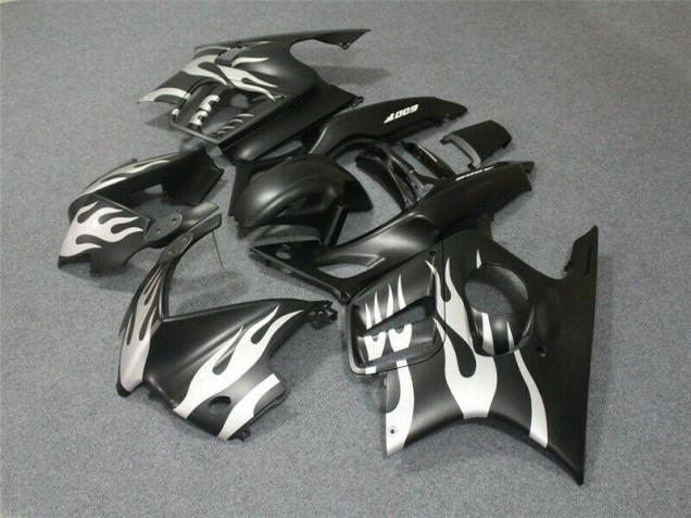 Honda CBR 600 F3 95-98 Motorrad Verkleidungen - Schwarze Weiße Flamme Honda CBR 600 F3 95-98 Motorrad Verkleidungen - Schwarze Weiße Flamme