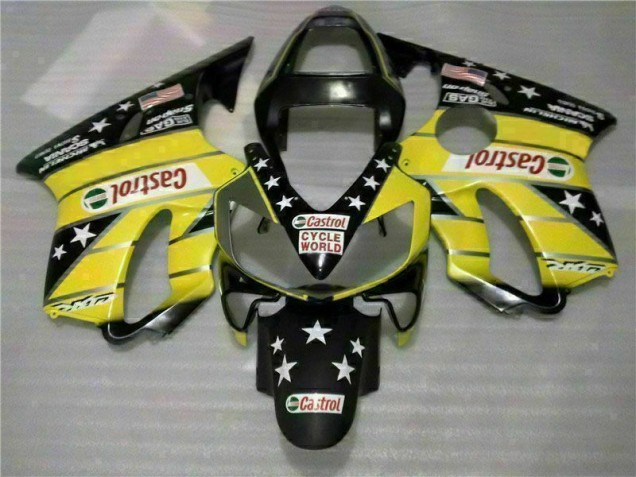 Honda CBR 600 F4i 01-03 Motorrad Verkleidungen - Gelb Schwarz Castrol Cycle World Honda CBR 600 F4i 01-03 Motorrad Verkleidungen - Gelb Schwarz Castrol Cycle World