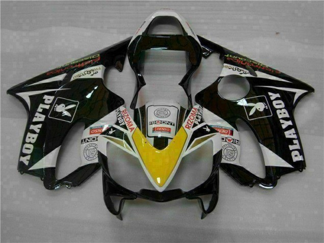 Honda CBR 600 F4i 01-03 Motorrad Verkleidungen - Gelb Silber Schwarz Playboy Honda CBR 600 F4i 01-03 Motorrad Verkleidungen - Gelb Silber Schwarz Playboy