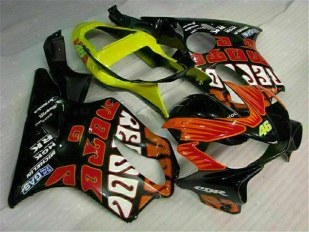 Honda CBR 600 F4i 01-03 Motorrad Verkleidungen - Orange Schwarz Honda CBR 600 F4i 01-03 Motorrad Verkleidungen - Orange Schwarz