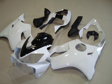 Honda CBR 600 F4i 01-03 Motorrad Verkleidungen - Weiß mit Schwarz Streifen