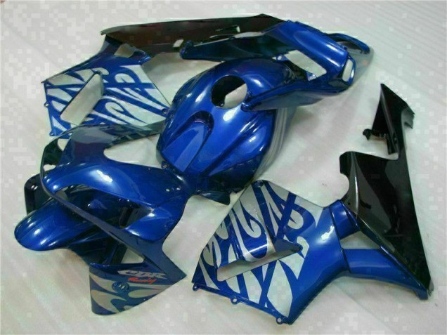 Honda CBR 600 RR 03-04 Motorrad Verkleidungen - Blau mit silberner Flamme Honda CBR 600 RR 03-04 Motorrad Verkleidungen - Blau mit silberner Flamme