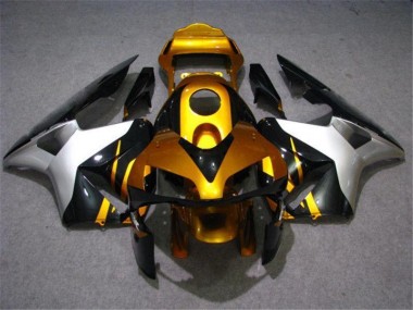 Honda CBR 600 RR 03-04 Motorrad Verkleidungen - Gold Silber Schwarz
