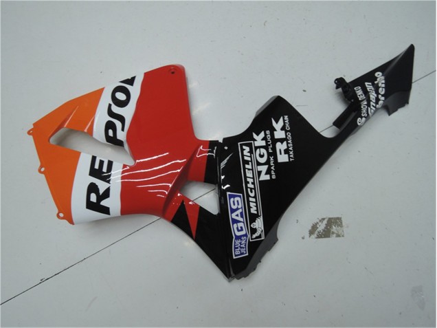 Honda CBR 600 RR 03-04 Motorrad Verkleidungen - Orange Rot Schwarz Repsol Honda CBR 600 RR 03-04 Motorrad Verkleidungen - Orange Rot Schwarz Repsol