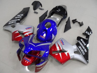 Honda CBR 600 RR 03-04 Motorrad Verkleidungen - Rot Silber Blau