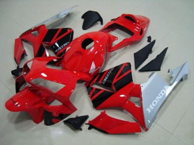 Honda CBR 600 RR 03-04 Motorrad Verkleidungen - Rot Silber