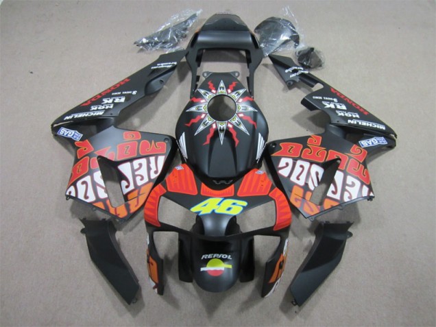 Honda CBR 600 RR 03-04 Motorrad Verkleidungen - Schwarz Rot Repsol 46 Honda CBR 600 RR 03-04 Motorrad Verkleidungen - Schwarz Rot Repsol 46
